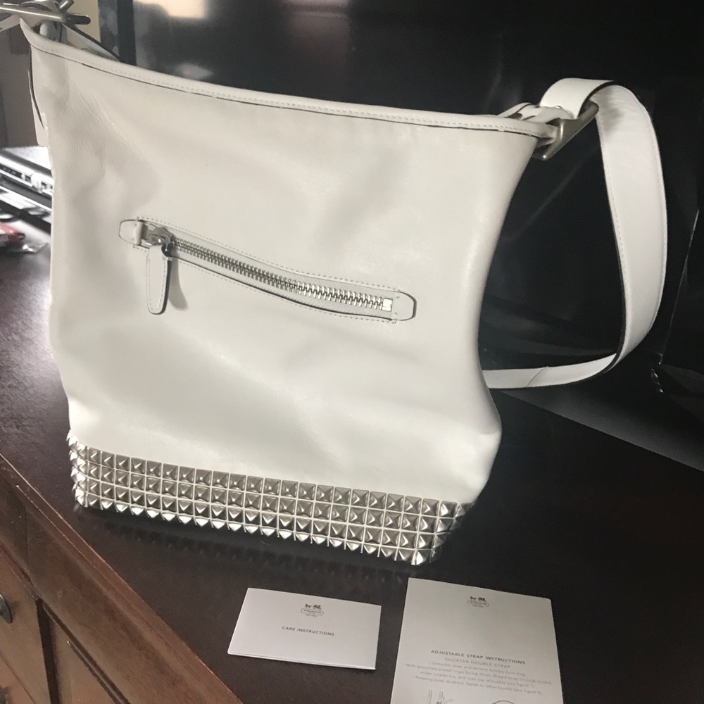 Coach white purse